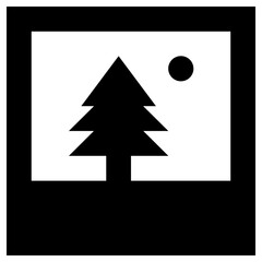 polaroid icon, simple vector design