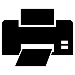 printer icon, simple vector design