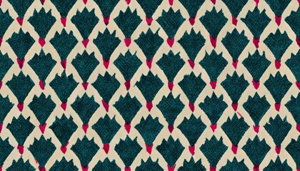 seamless pattern with Paisley ikat