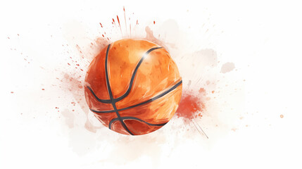 Hand drawn basketball illustration material