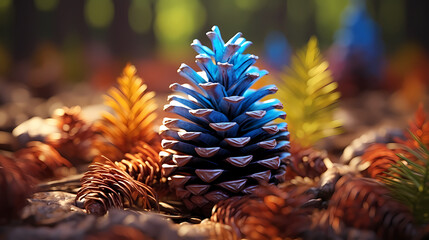 Close-up of Christmas pinecones