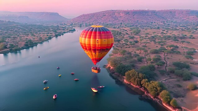 Experiencing the World from a Hot Air Balloon's Bird's-eye View