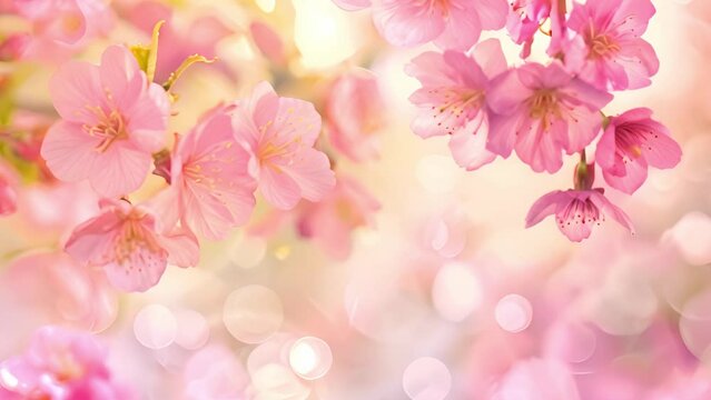Dreamy Beautiful Peach Blossom Background