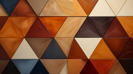 Repeating geometric triangles in muted earth tones