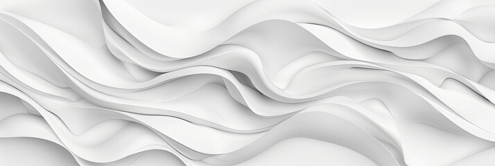 abstract white wavy shapes for a modern, generative AI