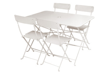 Set of folding table and chairs