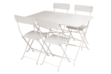Set of folding table and chairs
