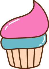 Cupcake For Dessert Illustration