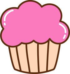 Cupcake For Dessert Illustration
