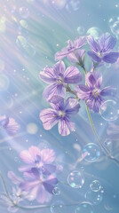 Delicate vertical background with lilac flowers, web wallpaper