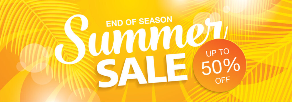 summer sale banner vector illustration