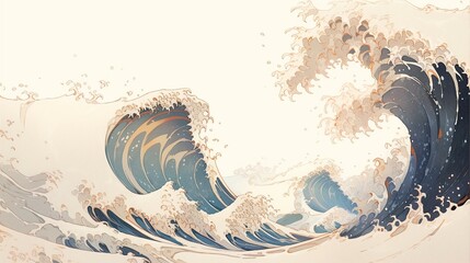 波しぶき、浮世絵9