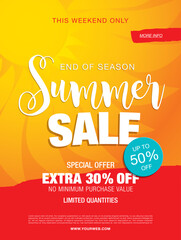 summer sale banner vector illustration