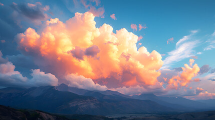 Set up a time-lapse capturing the dynamic changes in cloud formations over mountain ranges, showcasing the ever-shifting sky