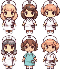 Cheerful Medical Team of Animated Characters Ready to Care