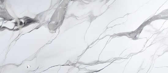 There is a marble counter top with a black and white marble pattern.