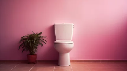 Poster Stylish Toilet Snapshot. Generative AI. © Yerjung