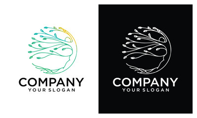 People Tree Vector Logo Template
