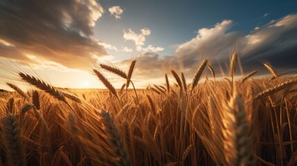 A wheat field border