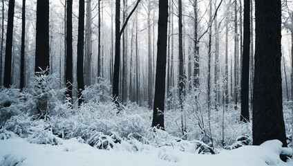 Fototapeta premium Forest in the Winter 