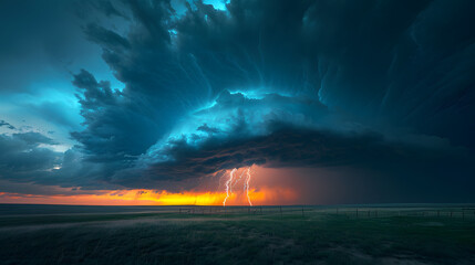The drama of stormy skies. Capture lightning strikes, ominous clouds, or the aftermath of a powerful storm
