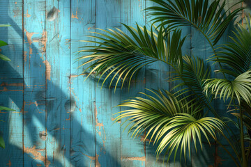 Palm tree in the sun. Created with Ai