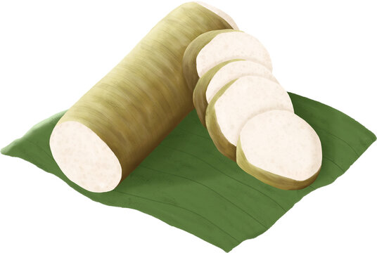 Lemang Traditional Food Illustration