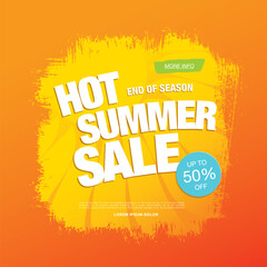 Obraz premium summer sale banner vector illustration
