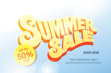 summer sale banner vector illustration