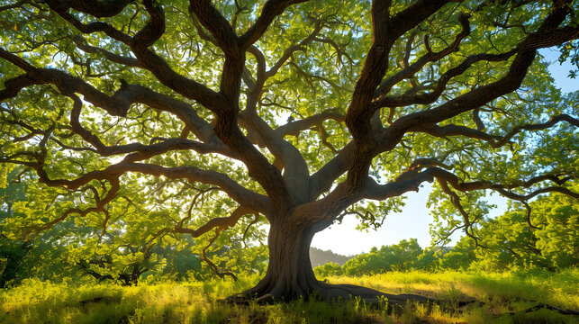 Ancient or historically significant trees and capture the stories they could tell. This might include old oak trees, famous landmarks, or trees with cultural significance