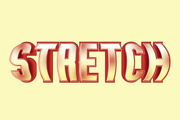 Stretch Halftone Bulge Text Effect