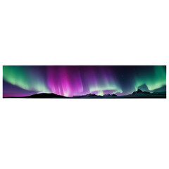 Cosmic aurora border with vibrant northern lights Transparent Background Images 