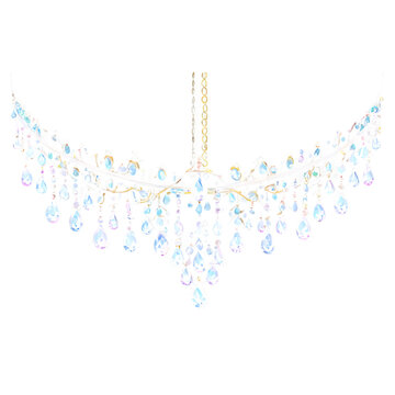 Crystal chandelier border with sparkling gemstones Transparent Background Images 