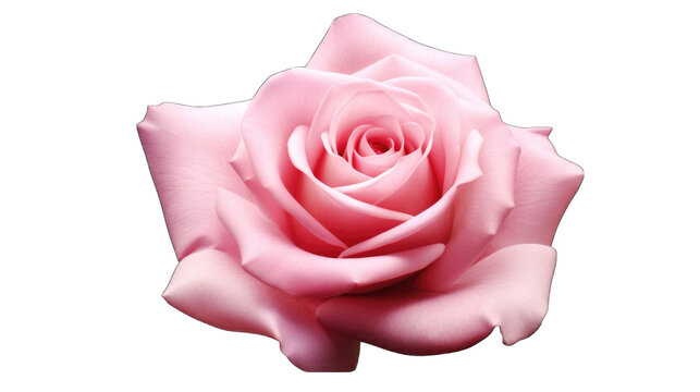 Create A High quality fresh pink rose on white background