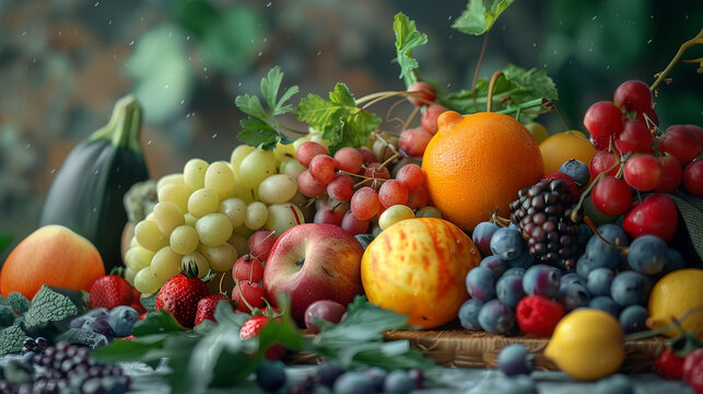 fruit and vegetables High detailed,high resolution,realistic and high quality photo professional photography.
