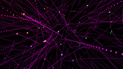 digital dot 3D animation motion grahic futuristic purple color tunnel abstract revelation. Light background abstract design  geometric inspiration.