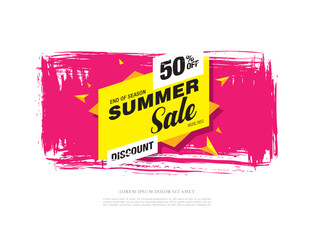 summer sale banner vector illustration