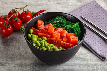 Hawaian cuisine - Poke with salmon