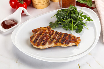 Delicous grilled pork meat steak