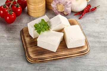 Greek traditional organic feta cheese