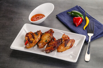 Buffalo grilled chicken wings barbecue