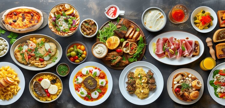 restaurant style gourmet dishes, food product concept