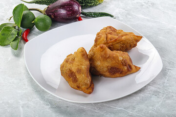 Indian cuisine - fries crispy samosa