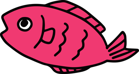 鯛のシンプルイラスト