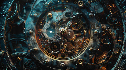 Time Wall clock. A beautiful and futuristic wallpaper of wall clock.