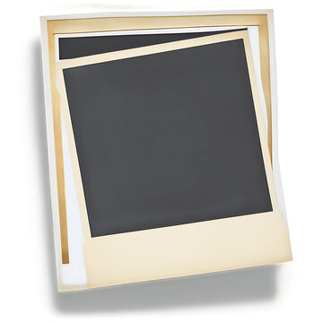 Retro polaroid photo frame border with instant photo print and space for captions Transparent Background Images 