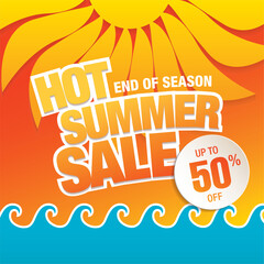 summer sale banner vector illustration