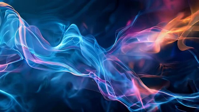 abstract background, colored smoke in the dark, computer generated images