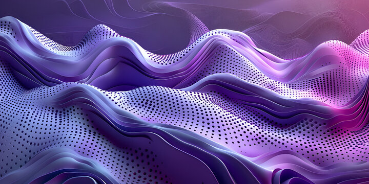 Abstract 3d render purple background, generative ai