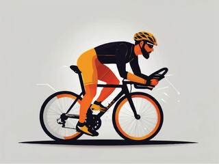 Obraz premium cyclist riding a bike